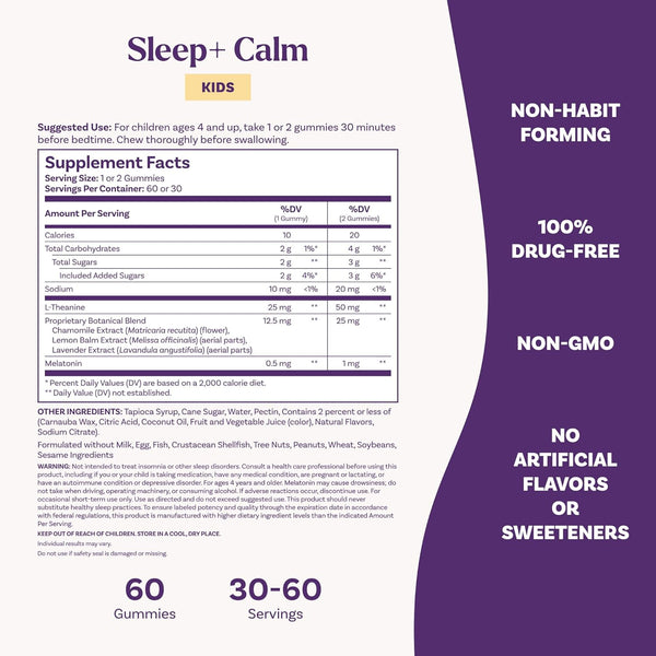 Melatonina para niños + Sleep Calm