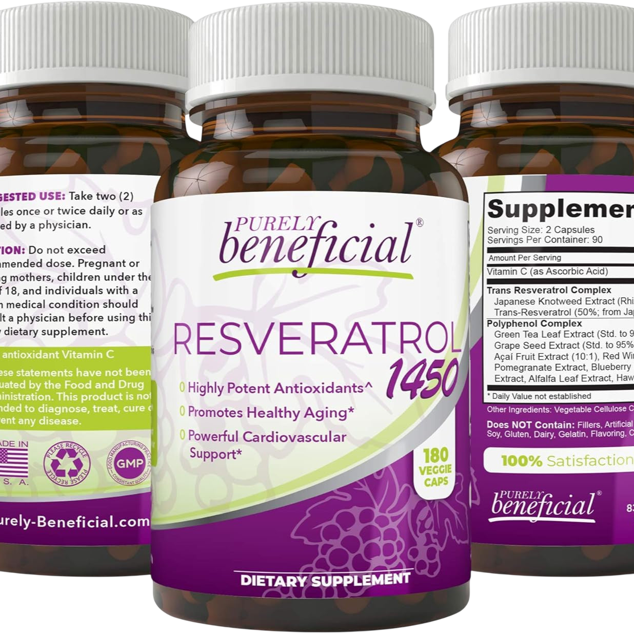 Resveratrol 100 Organico (180 tabletas)