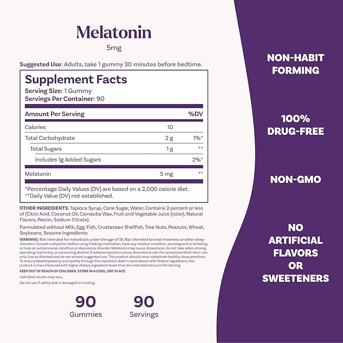 Melatonina Natrol en Gomitas 10mg 90u