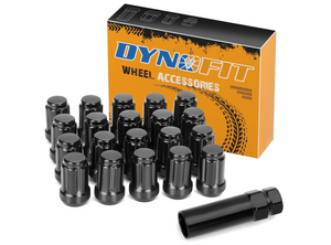 Dynofit Juego de tuercas negras M12x1.25