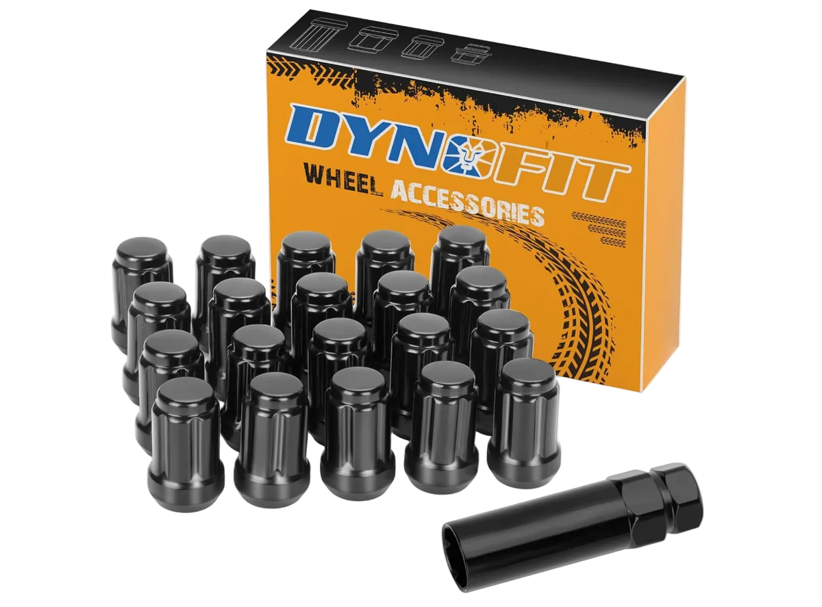 Dynofit Juego de tuercas negras M12x1.25