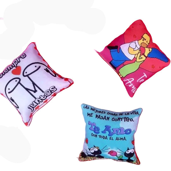 Cojines Amistad y Amor 13x13cm