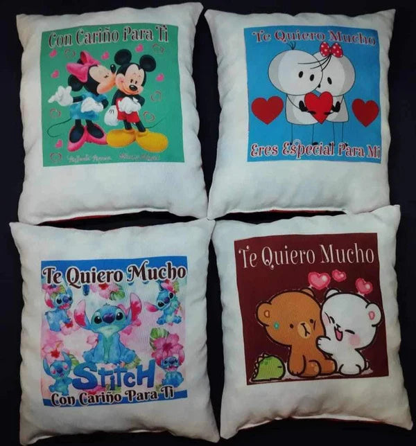 Cojines Amistad y Amor 13x13cm