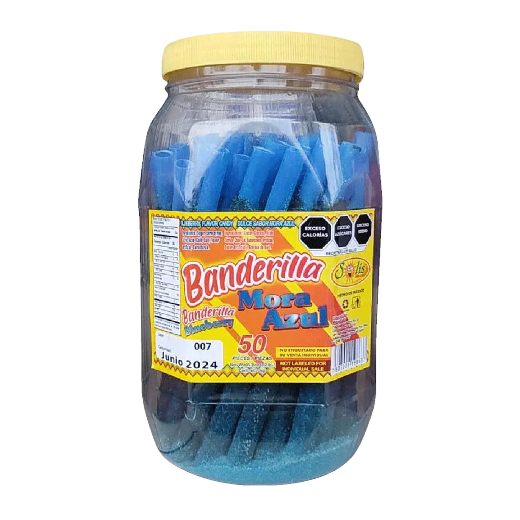 Banderilla Grande Mora azul 50u