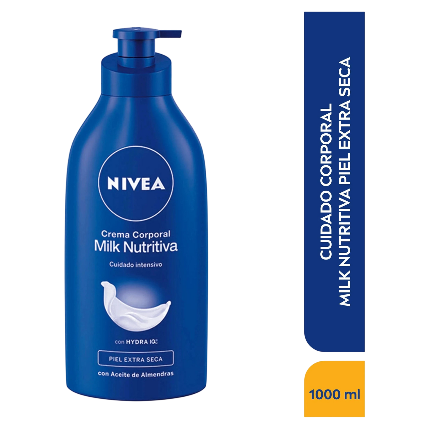 Crema Nivea de Leche Litro Azul