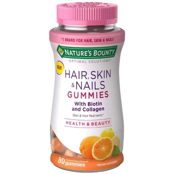 Colageno, Uñas, Cabello y Piel Nature´s Bounty 80 gomitas