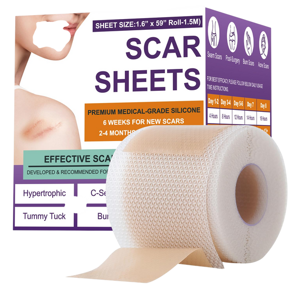 rollo de cinta de silicona para cicatrices (1.5 metros)