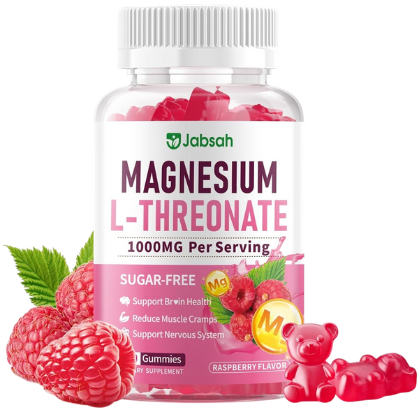 magnesio L-treonato, sin azúcar, sabor a frambuesa, 60 unidades