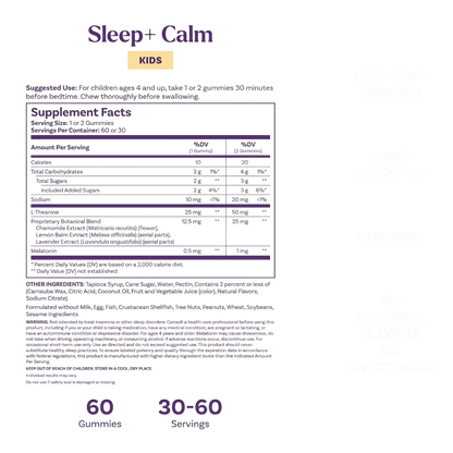 Melatonina para niños + Sleep Calm