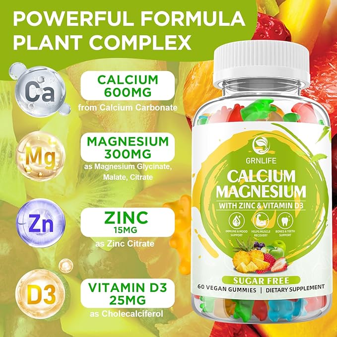 Calcio Magnesio & Zinc con Multivitaminas y D3 GNRLIFE