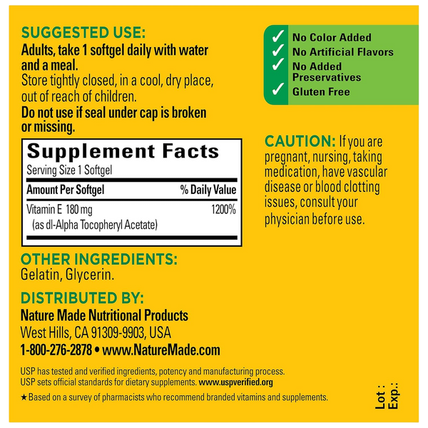 Vitamina E Nature Made