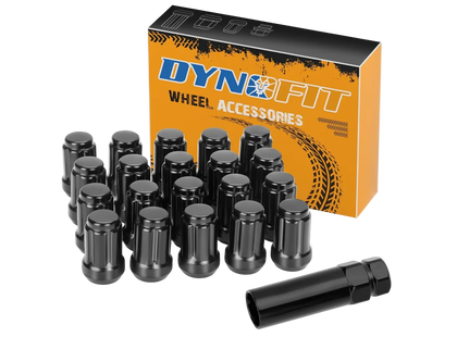 Dynofit Juego de tuercas negras M12x1.25