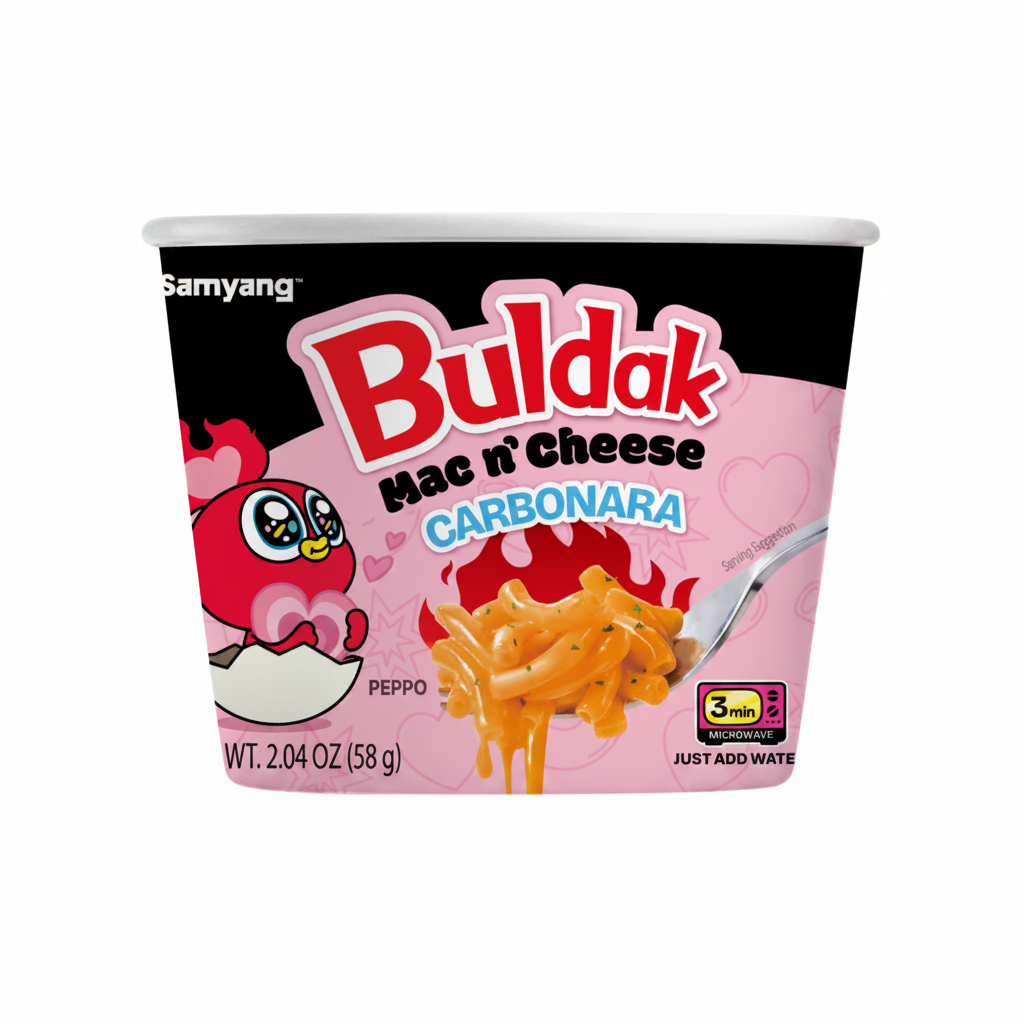 Buldak Mac and Cheese carbonara