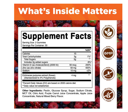 Vitamatic Gomitas de zinc de 50 mg – 60 gomitas