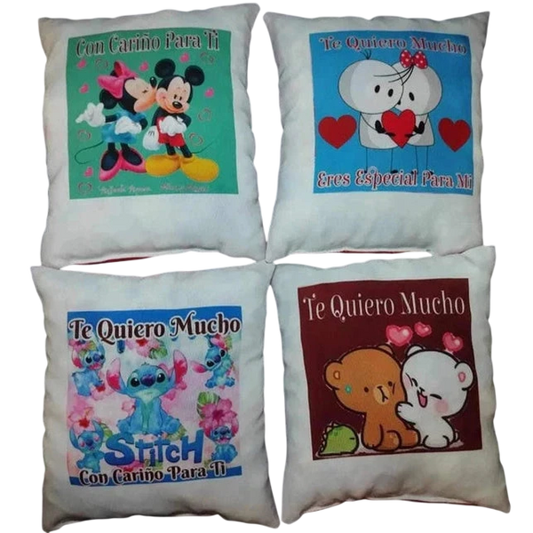 Cojines Amistad y Amor 13x13cm