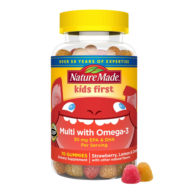 Multi vitamínico + Omega 3 Nature Made para niños
