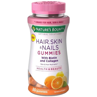 Colageno, Uñas, Cabello y Piel  Nature´s Bounty 80 gomitas