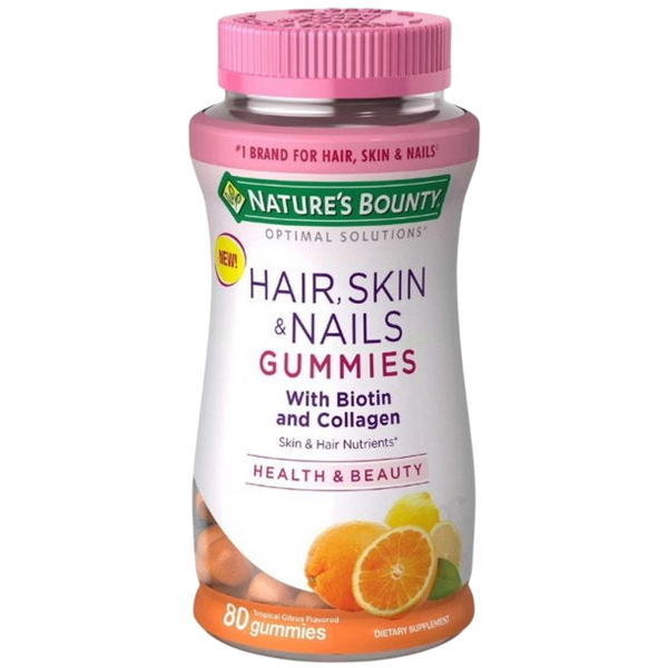 Colageno, Uñas, Cabello y Piel  Nature´s Bounty 80 gomitas