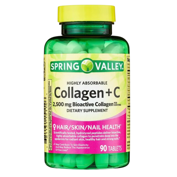 Spring Valley Colágeno + Vitamina C 90 tabletas